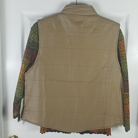 NWT, Henig Furs, leather vest, sleeveless, sz XL - Picture 6 of 7